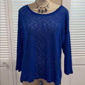 Love & let love cobalt blue top